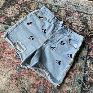 Mickey Mouse Denim Shorts